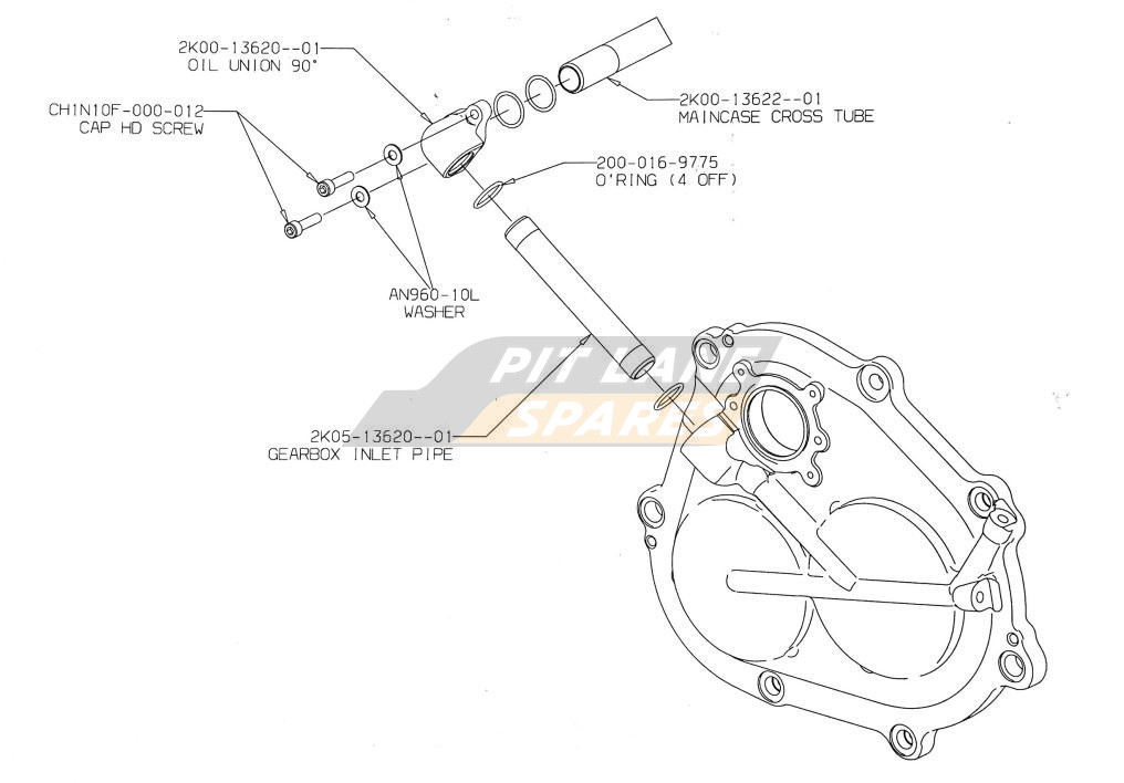 G'BOX EXTERNAL OIL PARTS LH (AER) Diagram